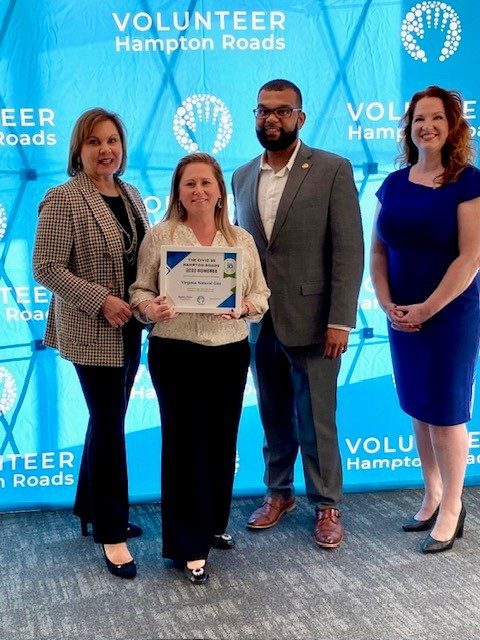 The Civic 50, a combined initiative by Points of Light and VOLUNTEER Hampton Roads, recognized Virginia Natural Gas (VNG) as one of Hampton Roads' most influential companies at a ceremony at the World Trade Center.