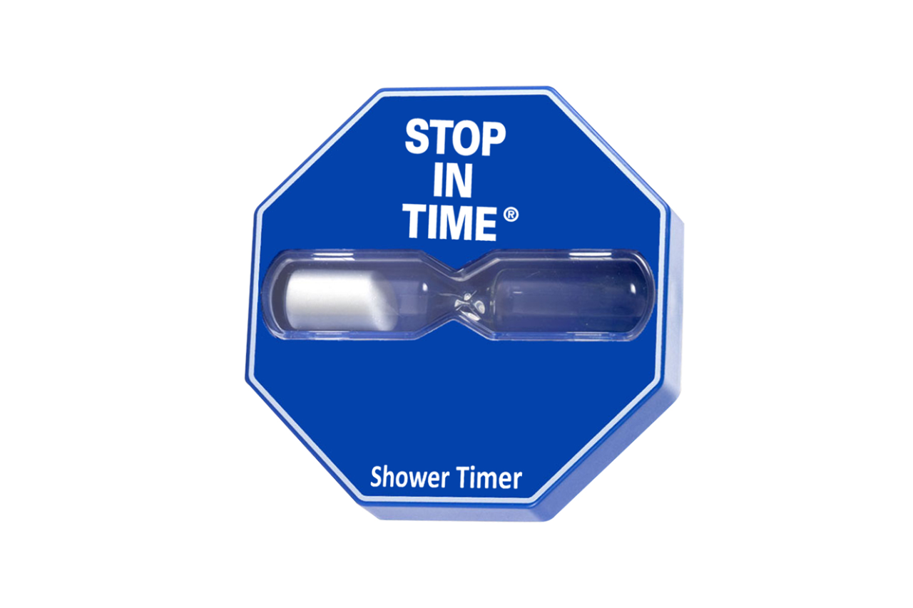 5-Minute Stop In Time¨ Shower Timer, Blue