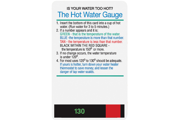 Hot Water Temperature Gauge