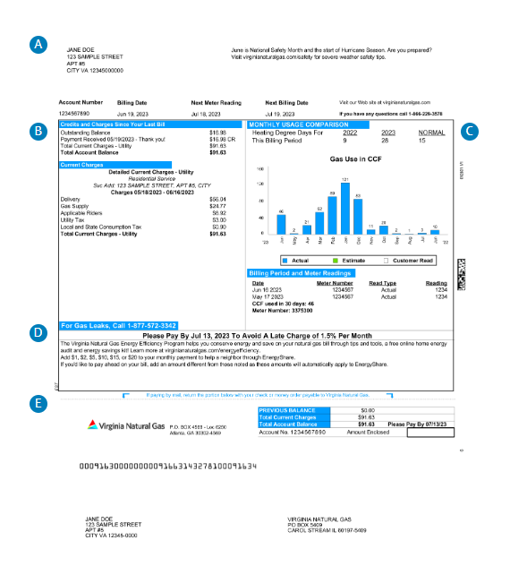 virginia natural gas bill