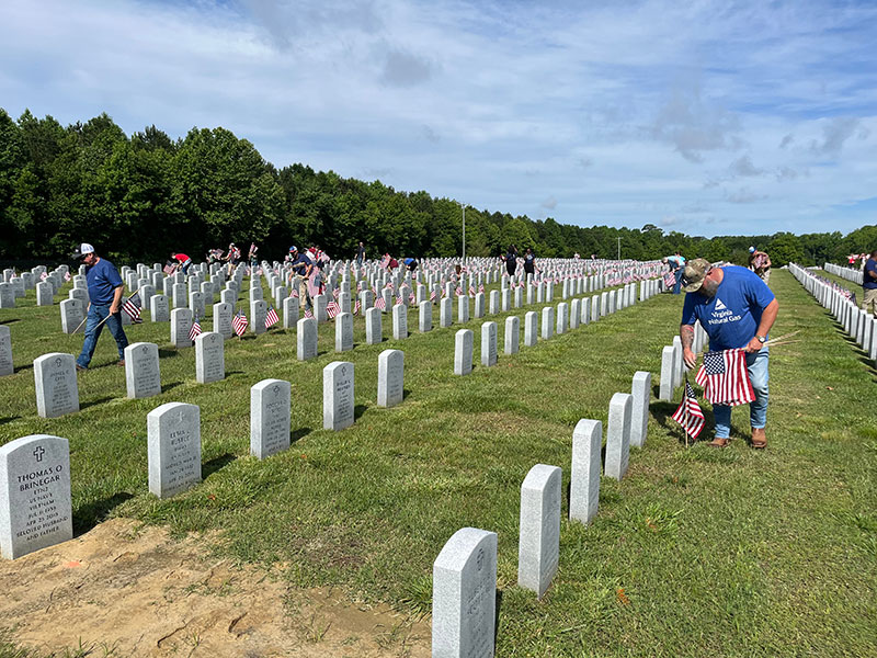 VNG Honors Veterans Through Flags In Tradition at Albert G. Horton Jr. Memorial Veterans Cemetery