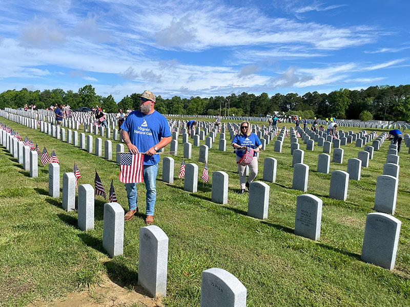 VNG Honors Veterans Through Flags In Tradition at Albert G. Horton Jr. Memorial Veterans Cemetery